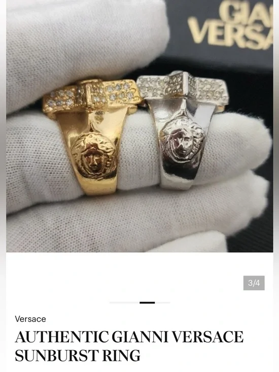 Versace
AUTHENTIC GIANNI VERSACE
SUNBURST RING
Versace Gold Star Ring - Picture 2 of 14